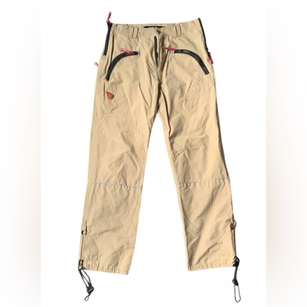 Skateboard Pants Technical Drop Seat Zipper Khaki 30X32 Relaxed Fit